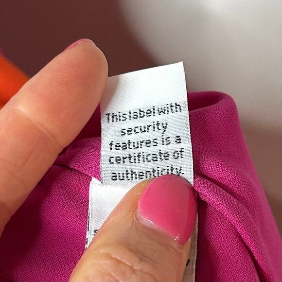 Diane Von Furstenberg Pink and Orange Kera Sleeveless Crepe Dress Size 6 - Picture 11 of 16